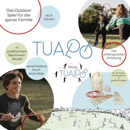 TICTOYS - TUALOOP Outdoor-Wurfspiel (8er Gruppen-Set)