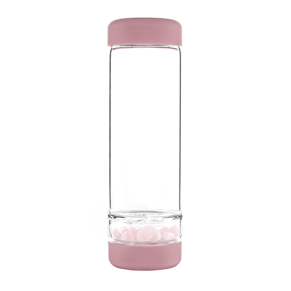 VITA JUWEL inu! Trinkflasche 5dl / BLOSSOM ROSE (Bergkristall/Rosenquarz)