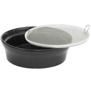 ESCHENFELDER® Weizengras-Keramikschale (inkl. Bio-Saatgut) / SCHWARZ