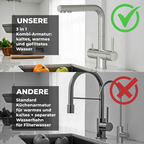 Image of ZARA INOX Edelstahl 3-Wege-Armatur