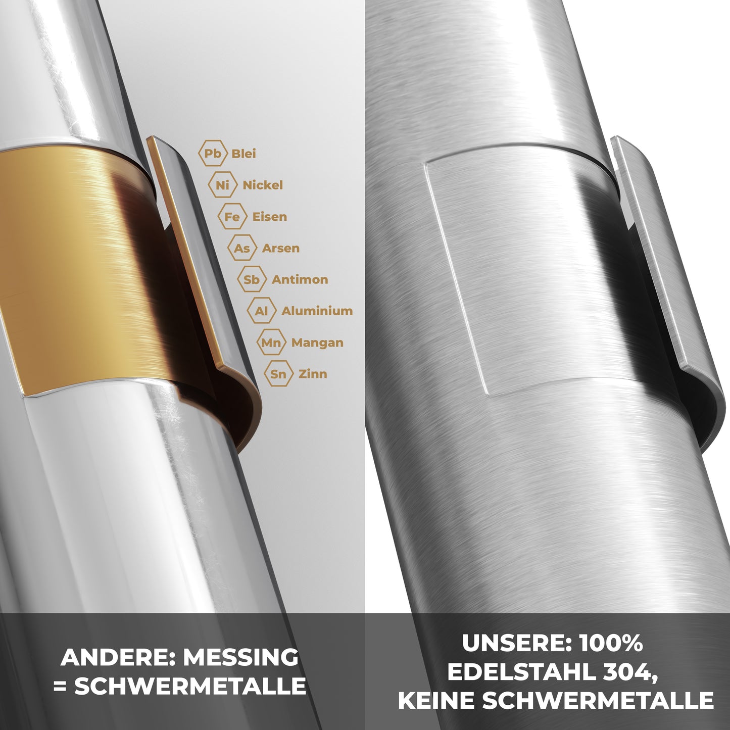 ZARA INOX Edelstahl 3-Wege-Armatur