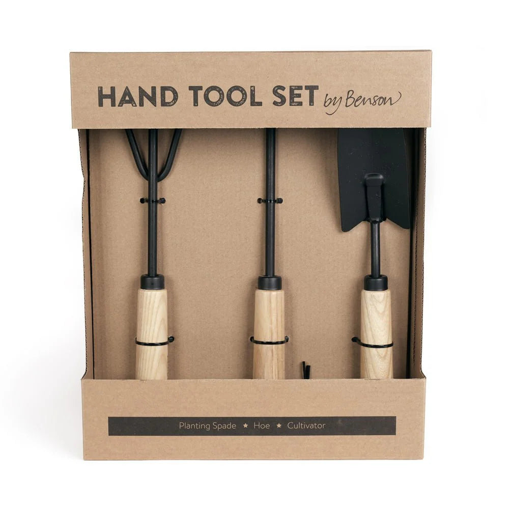 byBenson® Hand-Gartenwerkzeug-Set (Metall/Holz)