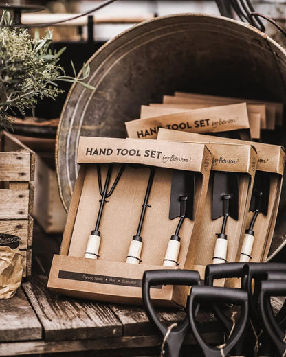 byBenson® Hand-Gartenwerkzeug-Set (Metall/Holz)