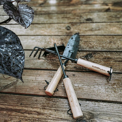 byBenson® Hand-Gartenwerkzeug-Set (Metall/Holz)