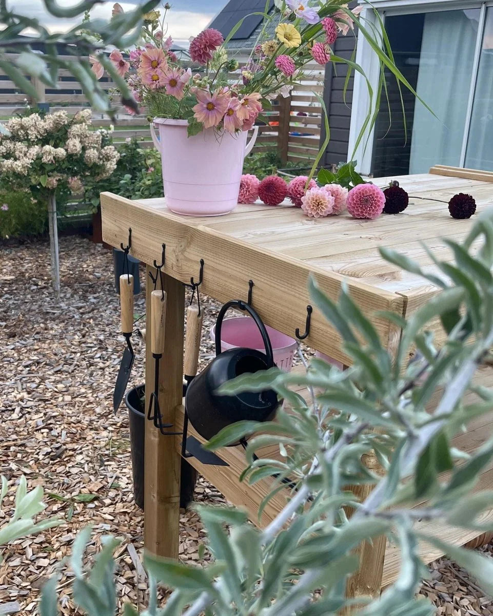 byBenson® Hand-Gartenwerkzeug-Set (Metall/Holz)