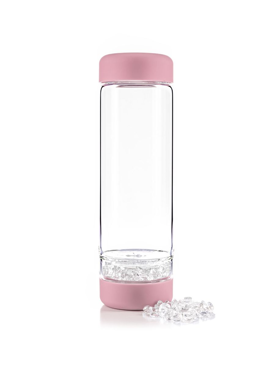 VITA JUWEL inu! Trinkflasche 5dl / BLOSSOM ROSE (Bergkristall/Rosenquarz)