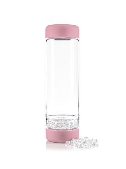 VITA JUWEL inu! Trinkflasche 5dl / BLOSSOM ROSE (Bergkristall/Rosenquarz)