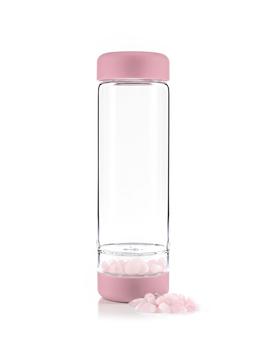 VITA JUWEL inu! Trinkflasche 5dl / BLOSSOM ROSE (Bergkristall/Rosenquarz)