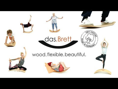TICTOYS - das.BRETT Balance Board lackiert mit Korkriemen / ROT
