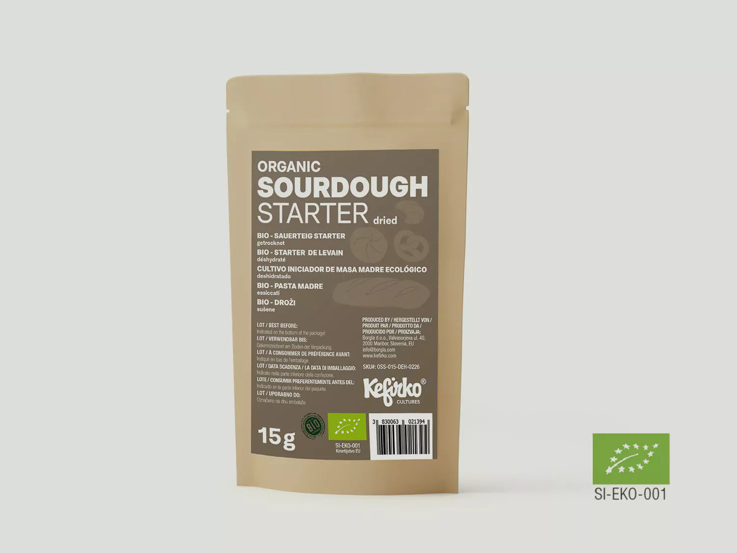 KEFIRKO DIY Getrockneter Bio Sauerteig-Starter (15g)