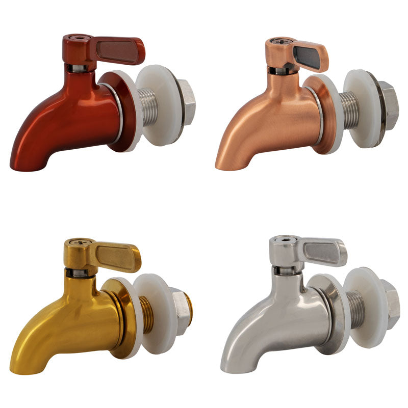 MINNICO® Dispenser Porzellan-Ei (5l) / Edelstahlhahn (Kupfer/Silber)