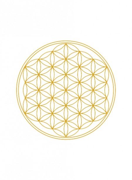 SOULBOTTLES Trinkflasche (1L) FLOWER OF LIFE (Gold)