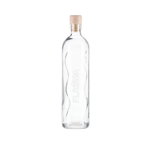FLASKA Glasflasche nackt mit Deckel (3dl/5dl/7dl)