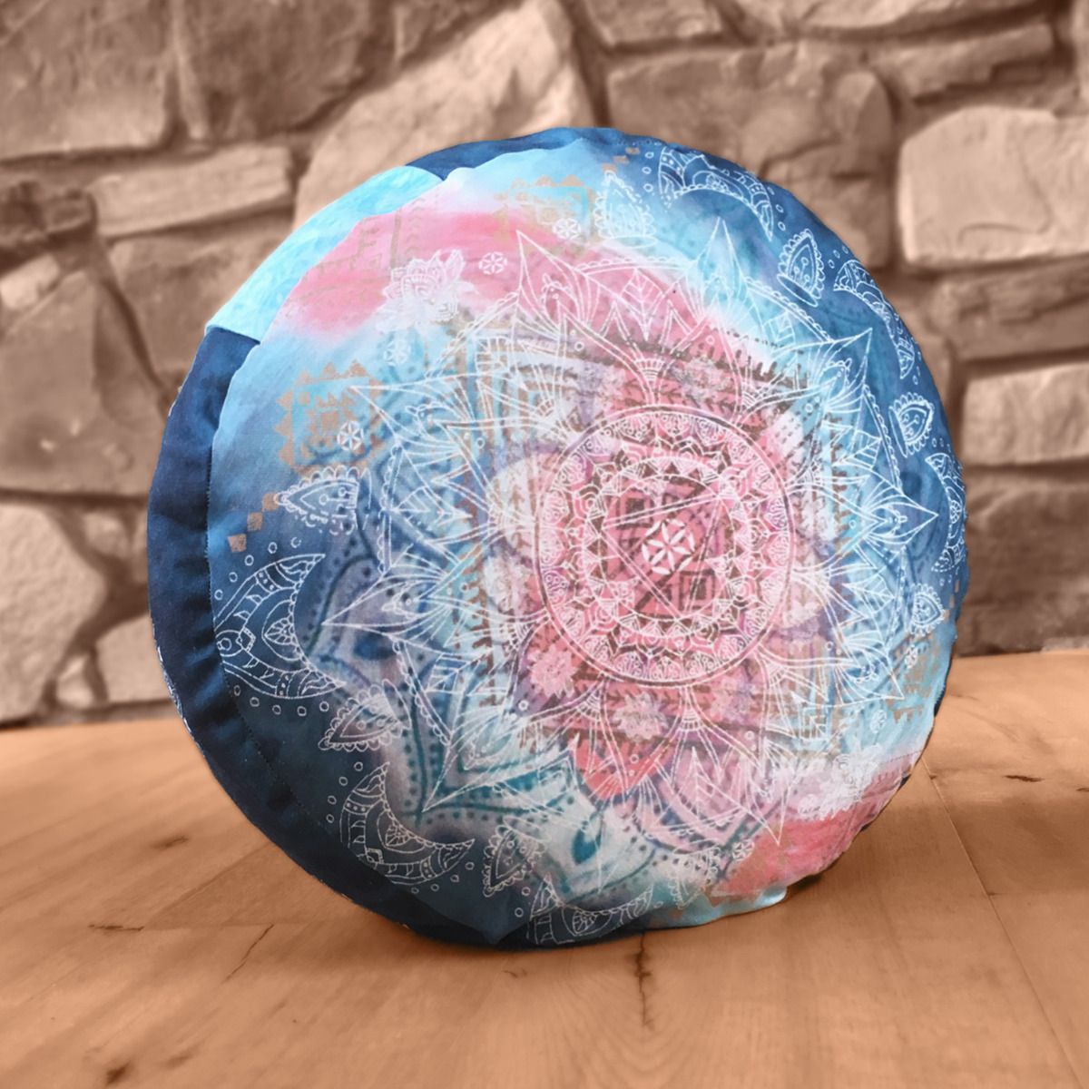 THE SPIRIT OF OM® Meditationskissen (rund) / INDIGO DREAM