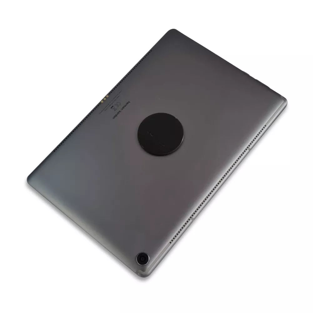 Original Schungit / Laptop-Platte rund (selbstklebend)