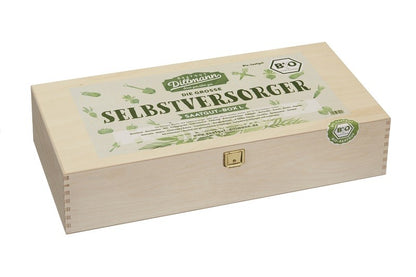 DILLMANN Grosse Holzbox XL "Selbstversorger" (22 Saaten)