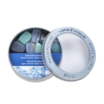 MAUNAWAI KINI® FIlterkanne mit 2. Filterset + Edelsteine-Mix Gratis / BLAU