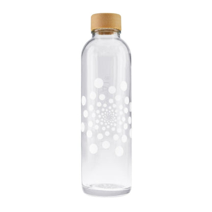 MAUNAWAI Glasflasche (7dl) / MANDALA (Weiss)