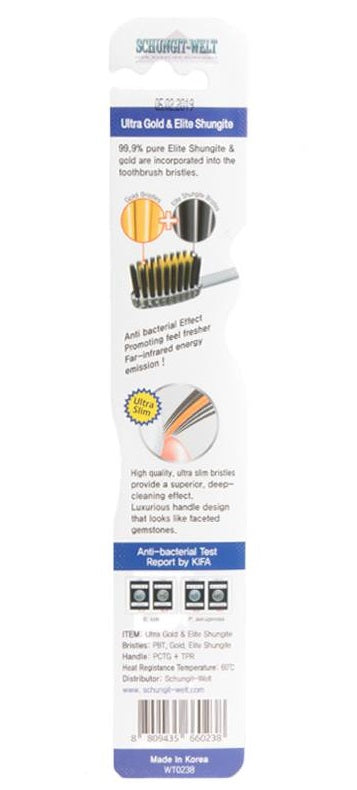 Original Schungit / Zahnbürste Edelschungit-Gold (4er Set)