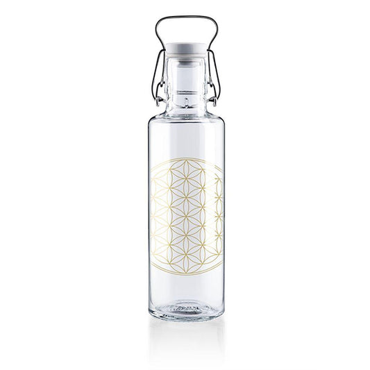 SOULBOTTLES Trinkflasche (1L) FLOWER OF LIFE (Gold)